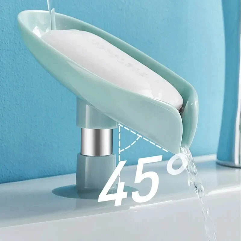 Leaf-Shape Self Draining Soap Dish Holder