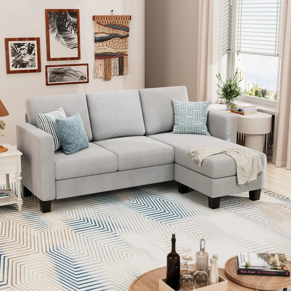 Living RoomSofa ,Convertible Sectional ,L-Shaped Couch Seat , for Living Room, 70",Modern Linen Fabric Living Room Sofas