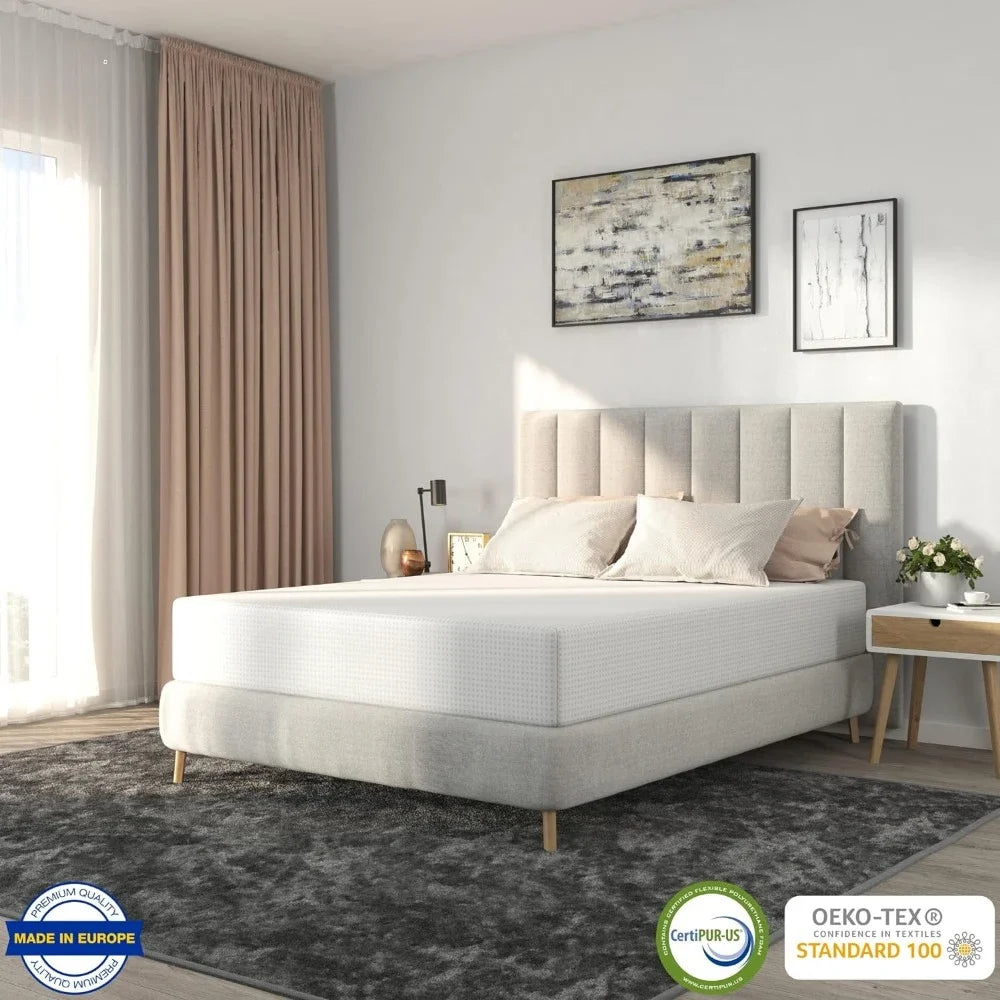 h Queen Size Memory Foam Mattresses, White