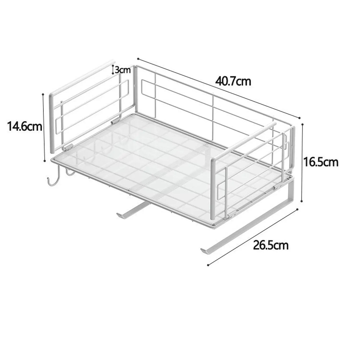 Under Cabinet Shelf Basket Organizer Metal Space Saving Under Shelf Basket Spice Rack Under Shelf Rack Bookshelf Kitchen Pantry