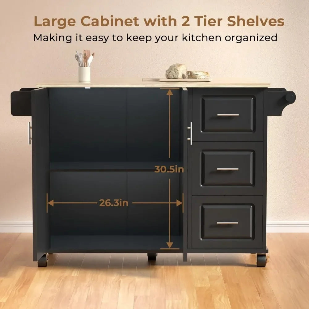 wheeled kitchen island Cart