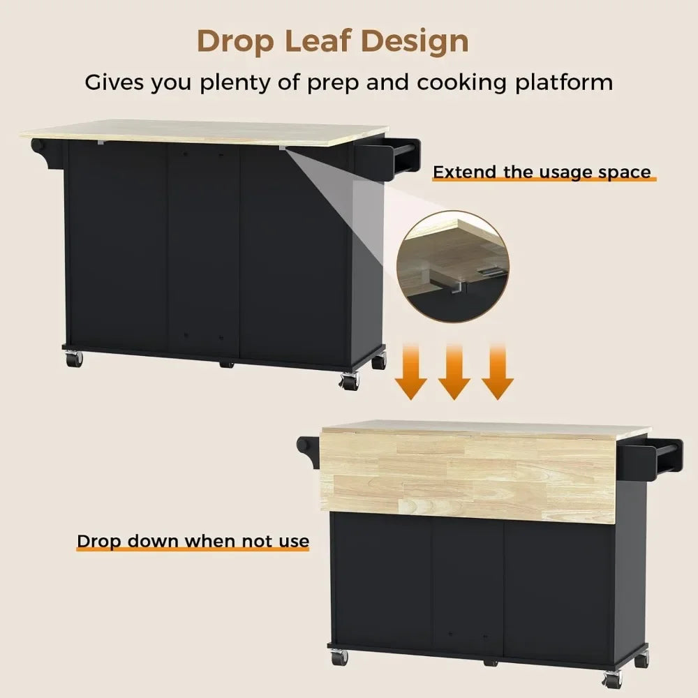 wheeled kitchen island Cart