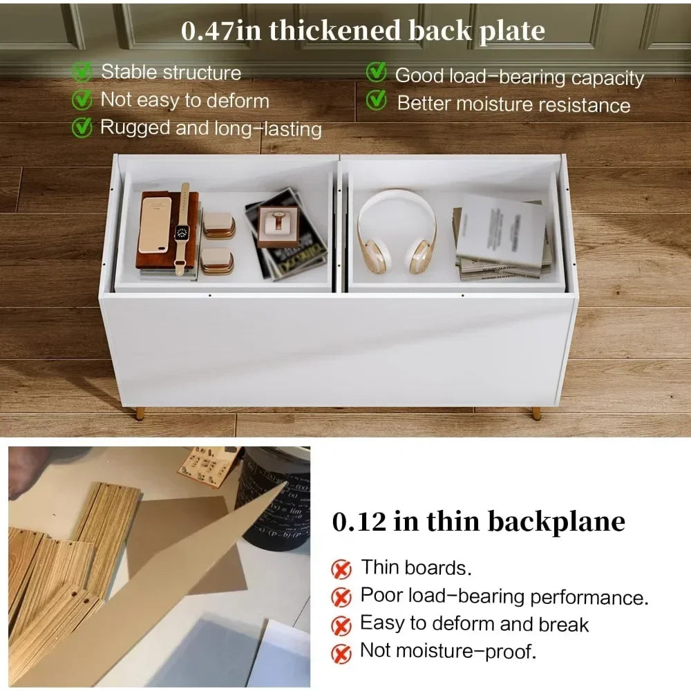Crack Shelves for Living Room Dresser