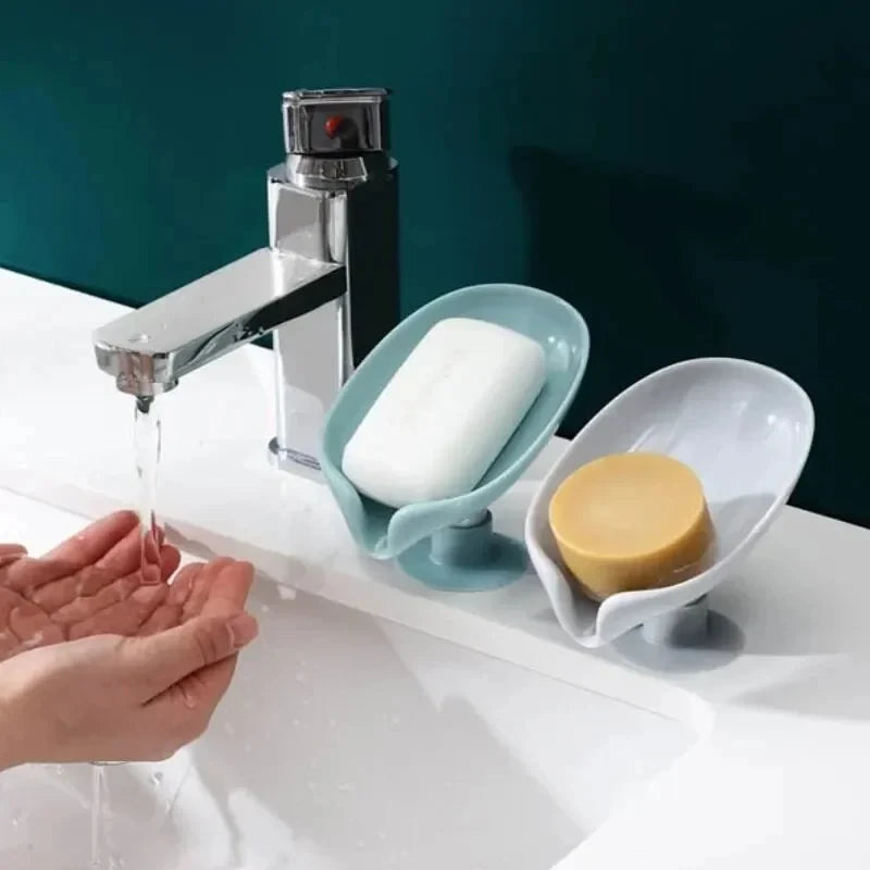 Leaf-Shape Self Draining Soap Dish Holder
