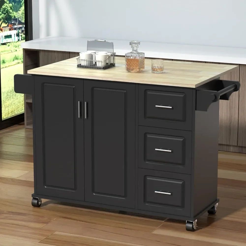 wheeled kitchen island Cart