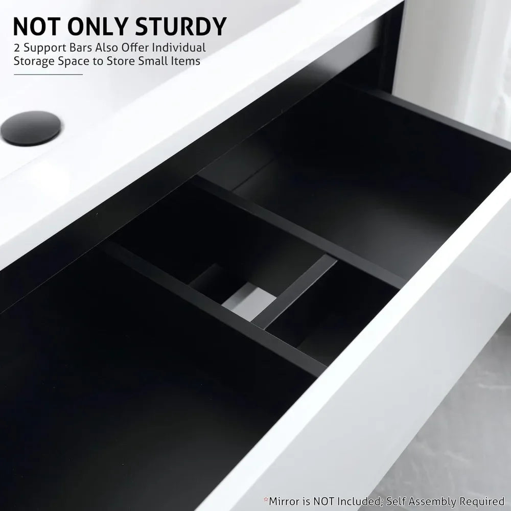 Bathroom Vanity Cabinet with Undermount Ceramic Sink Combo