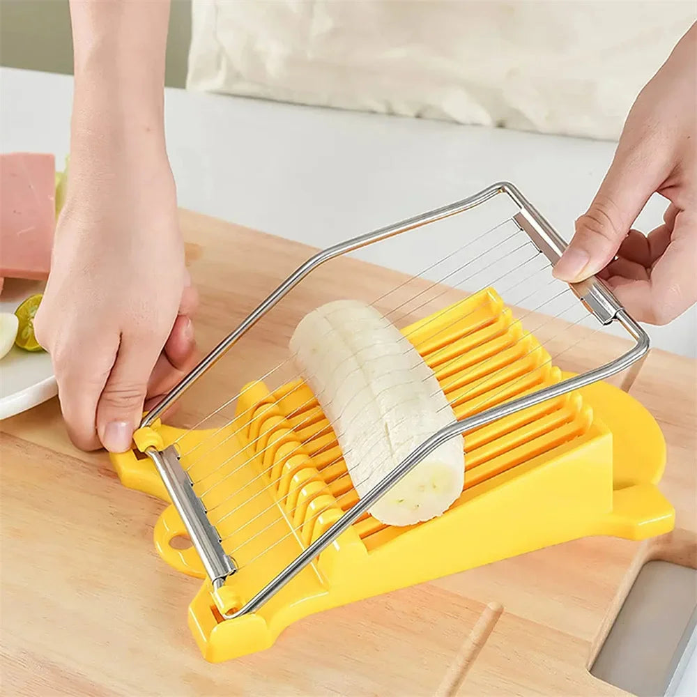 Multifunctional Egg Cutter Stainless Steel Egg Slicer Sectioner Cutter Mold Flower-Shape Luncheon Meat Cutter Kitchen Gadgets