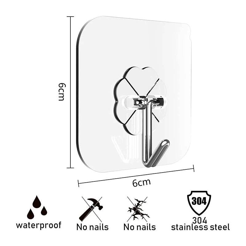 Transparent Stainless Steel Hooks