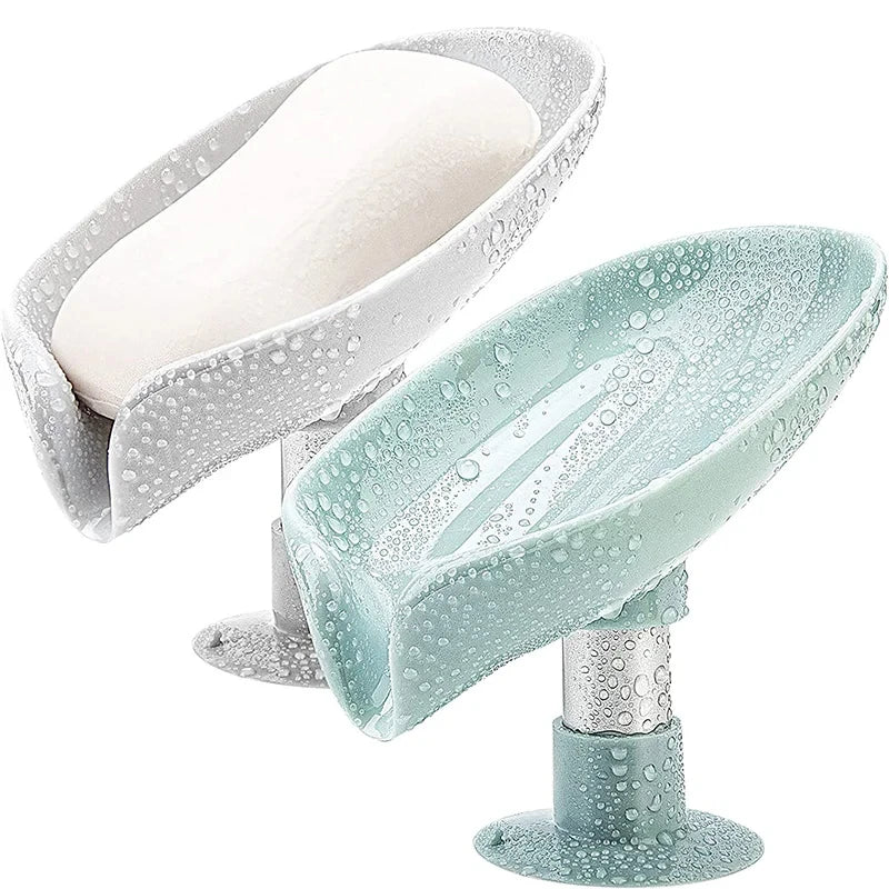 Leaf-Shape Self Draining Soap Dish Holder