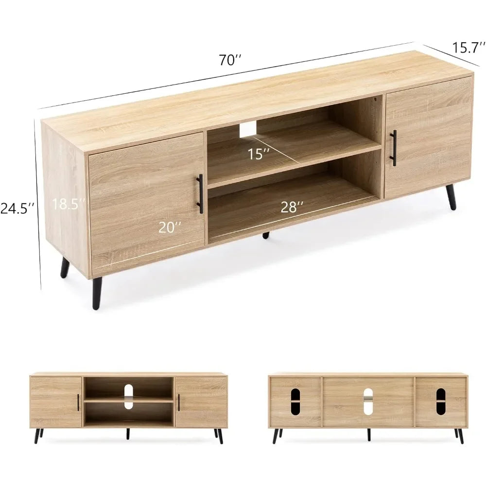 Wood TVs Stands with Storage