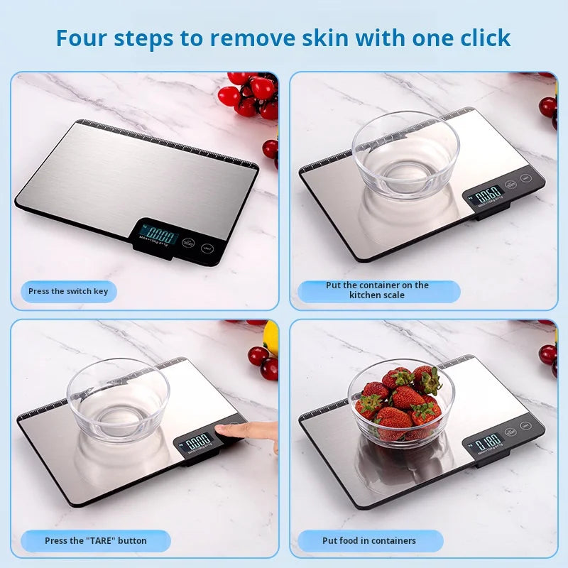 Household stainless steel food electronic scale