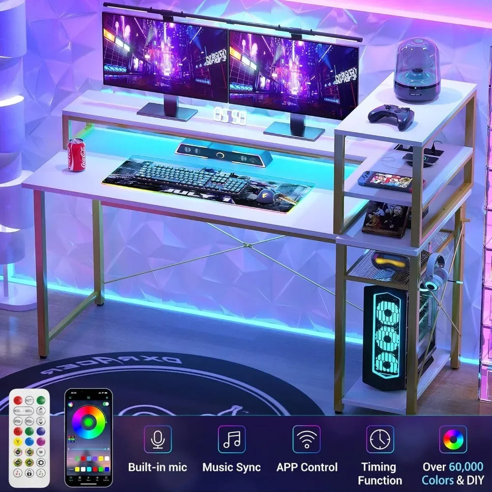 Computer Gaming Desk with Storage