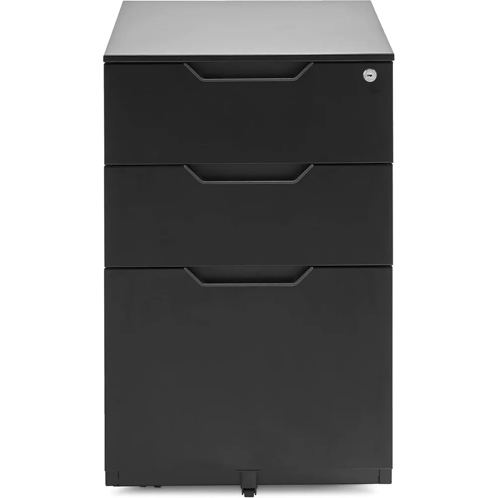 Lockable mobile file cabinet