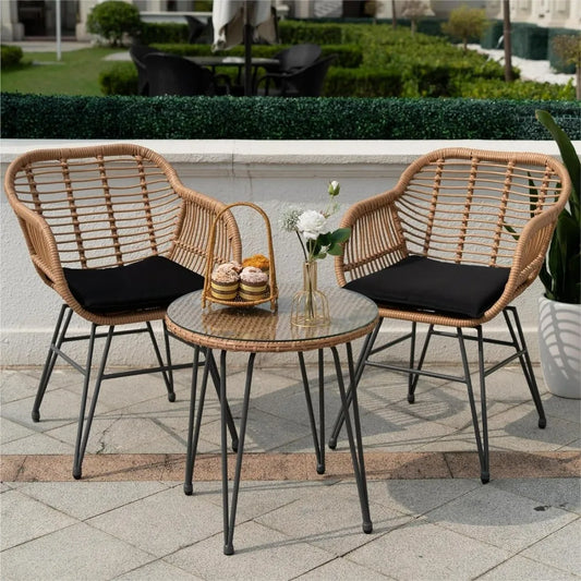 Outdoor Wicker Furniture Patio Set, with Cushions