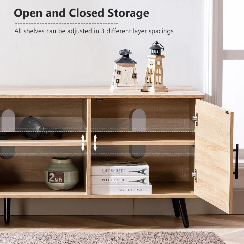 Wood TVs Stands with Storage