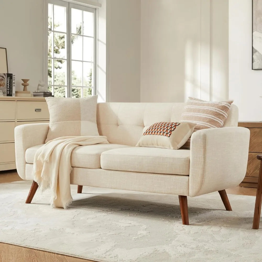 Living Room Sofa, Decor Love Seat Couches, Button Tufted Upholstered Small Couch, Living Room Sofa