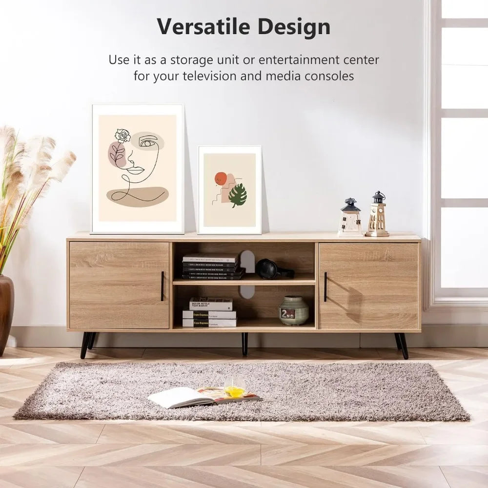 Wood TVs Stands with Storage