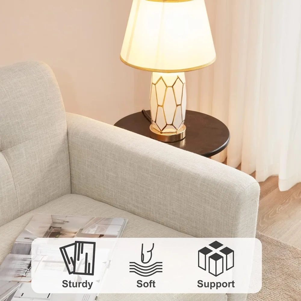 Living Room Sofa, Decor Love Seat Couches, Button Tufted Upholstered Small Couch, Living Room Sofa