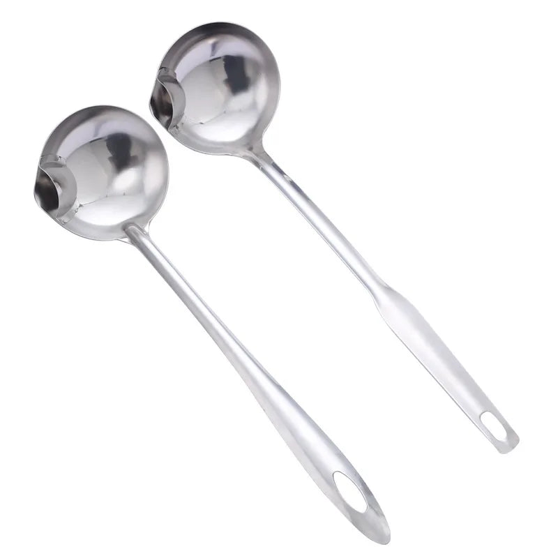 Stainless Steel Colander Spoon Soup Colander Kitchen Soup Gravy Oil Soup Fat Separator Ladles Skimmer Colander