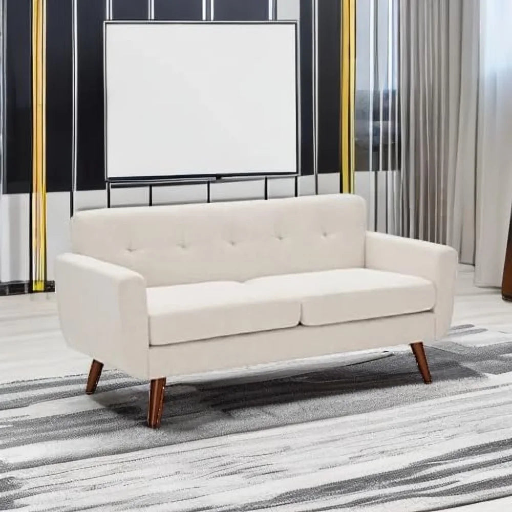 Living Room Sofa, Decor Love Seat Couches, Button Tufted Upholstered Small Couch, Living Room Sofa
