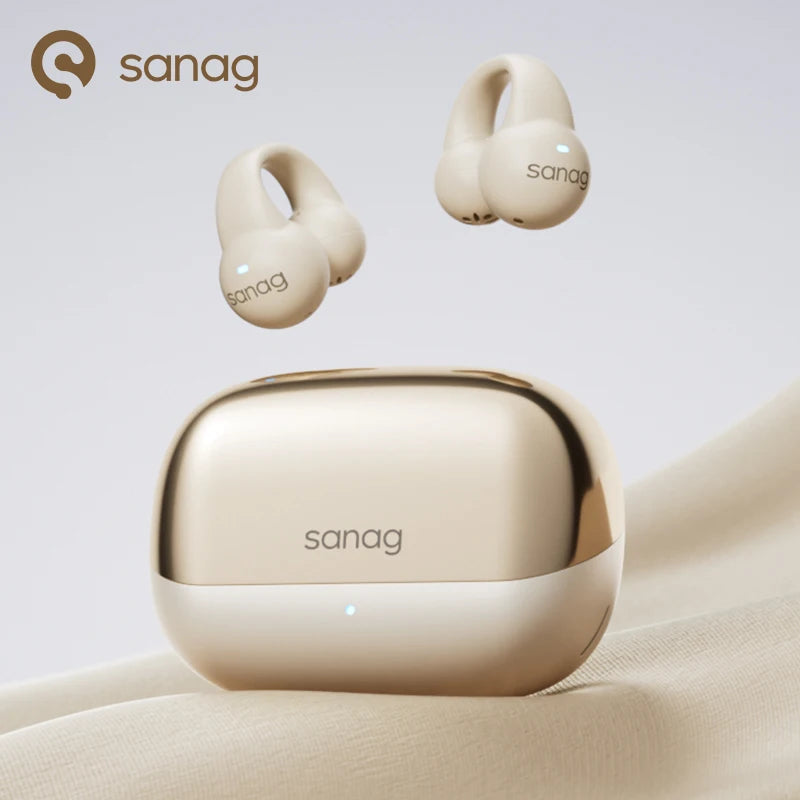 Sanag S2S Wireless Bluetooth Earclip Headset 360 ° Panoramic Sound TWS Wireless Headphones Intelligent HD Call Sports Earphones