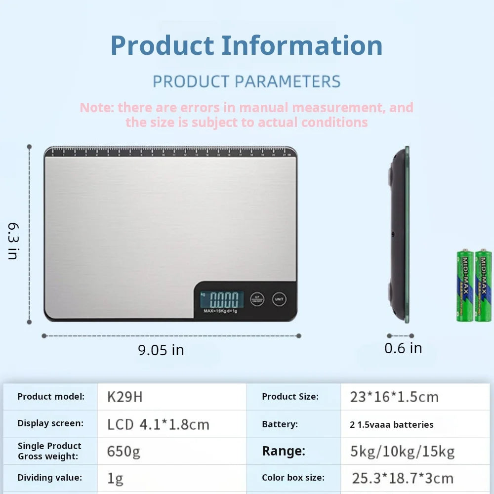 Household stainless steel food electronic scale