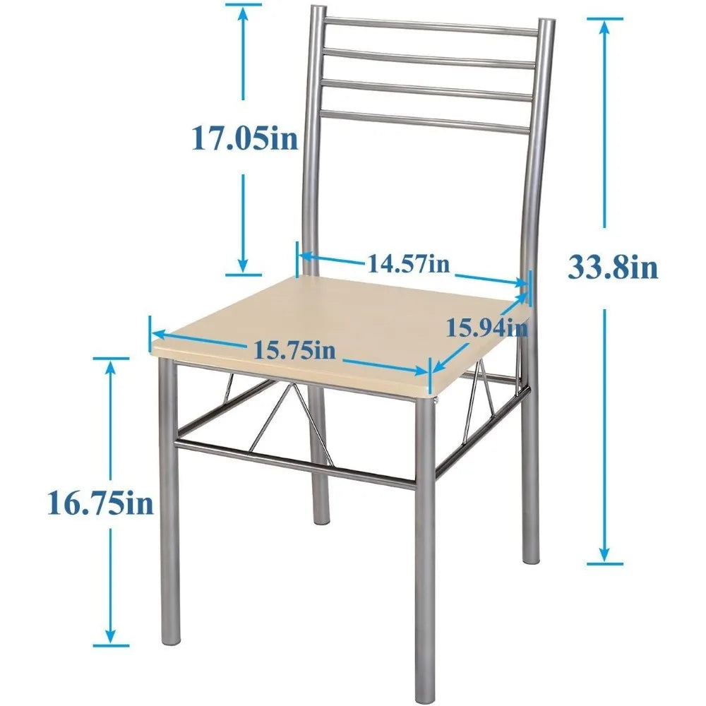 Kitchen Dining Room Table and Chairs 4, 5-Piece Dinette Sets