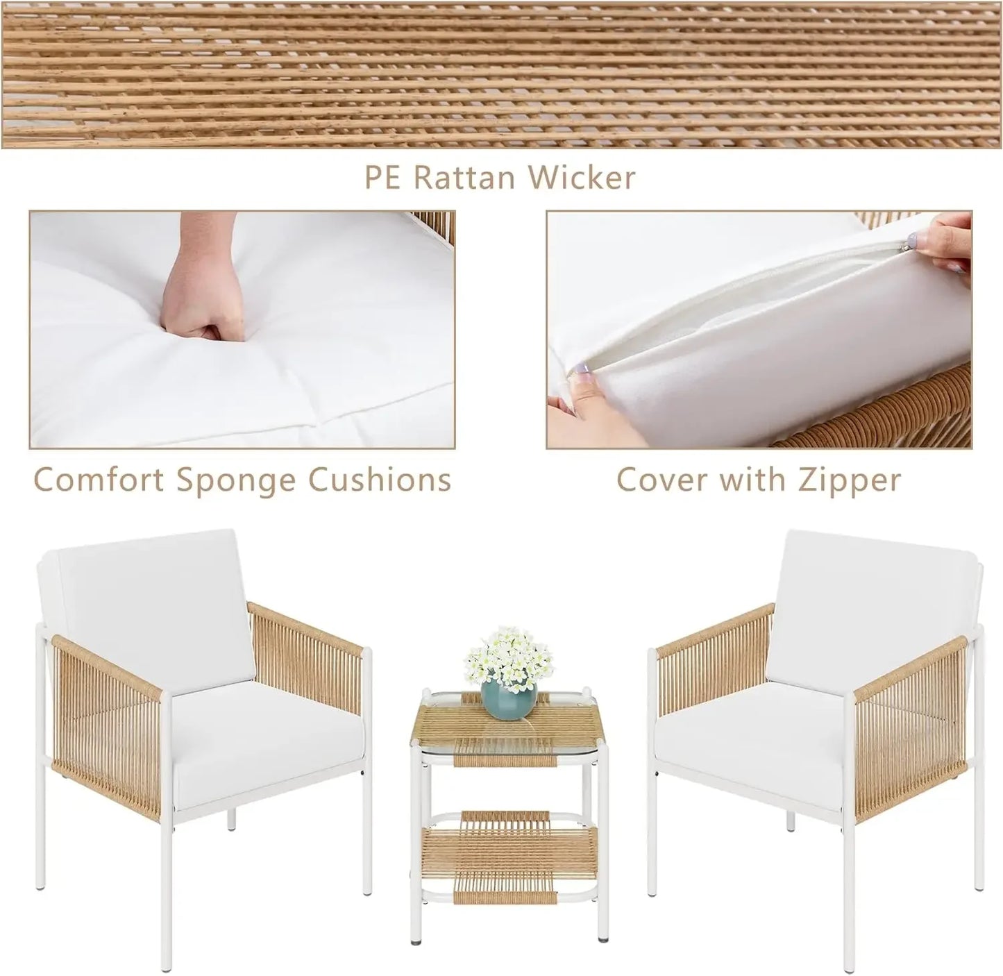 Patio Furniture Outdoor Wicker Set